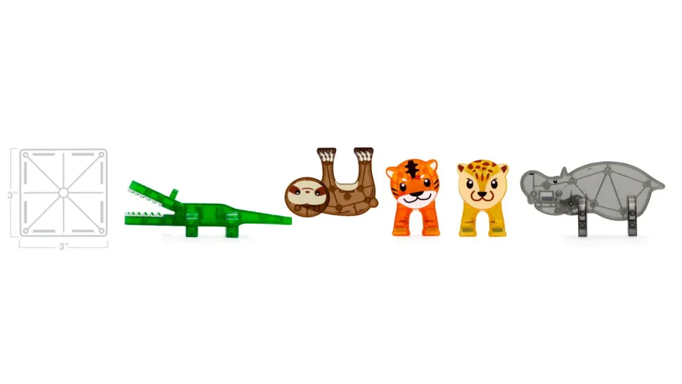 Magna-Tiles | Jungledyr, 25 Stk