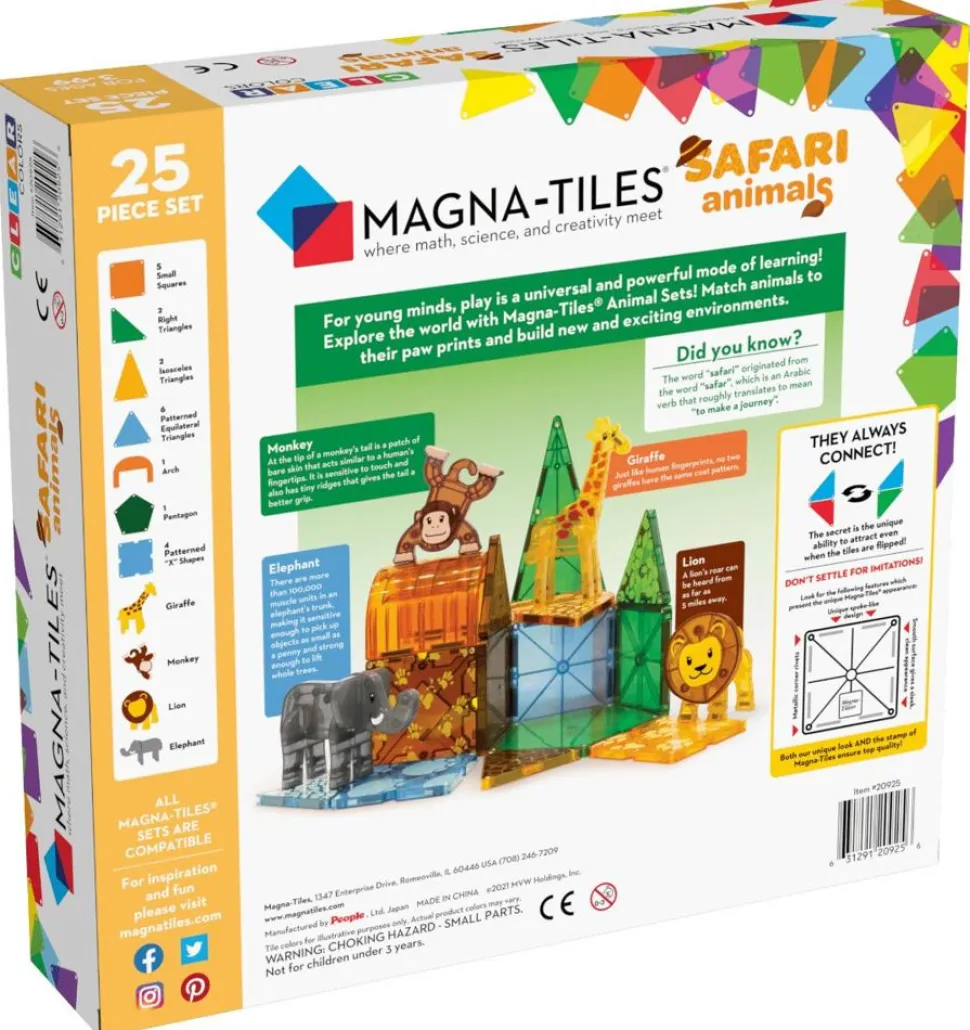 Magna-Tiles | Safaridyr, 25 Stk