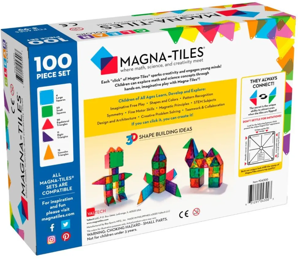 Magna-Tiles | Transparent 100 Stk.