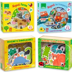 Magnetsaet I Trae - Med Motiver