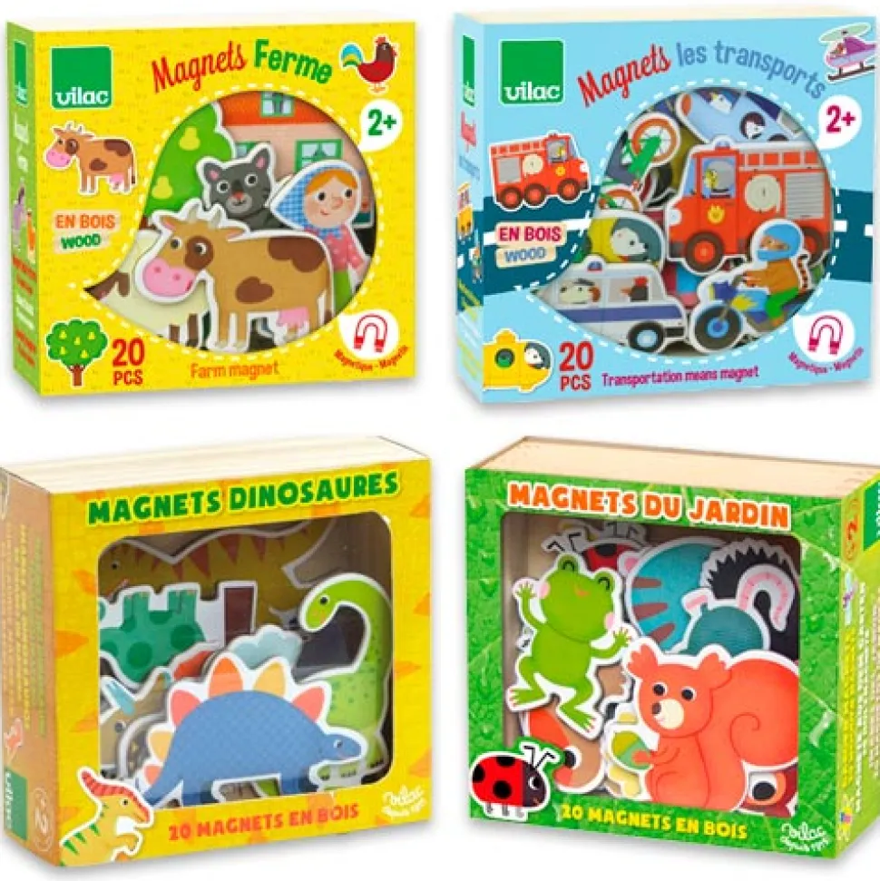 Magnetsaet I Trae - Med Motiver