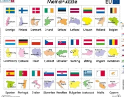 Memo Puslespil - Lande Og Flag
