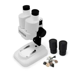 Mikroskop, Stereo 10-20X - Inkl. 12 Stenprover