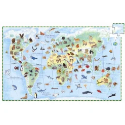 Observationspuslespil M. 100 Brikker - Verdens Dyr