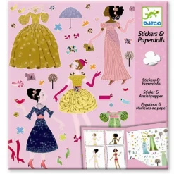 Paklaedningsdukker M. Stickers - Arstidernes Kjoler