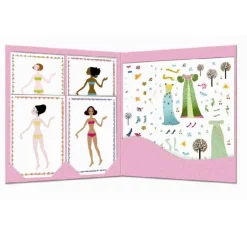 Paklaedningsdukker M. Stickers - Arstidernes Kjoler