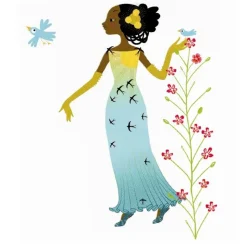 Paklaedningsdukker M. Stickers - Arstidernes Kjoler