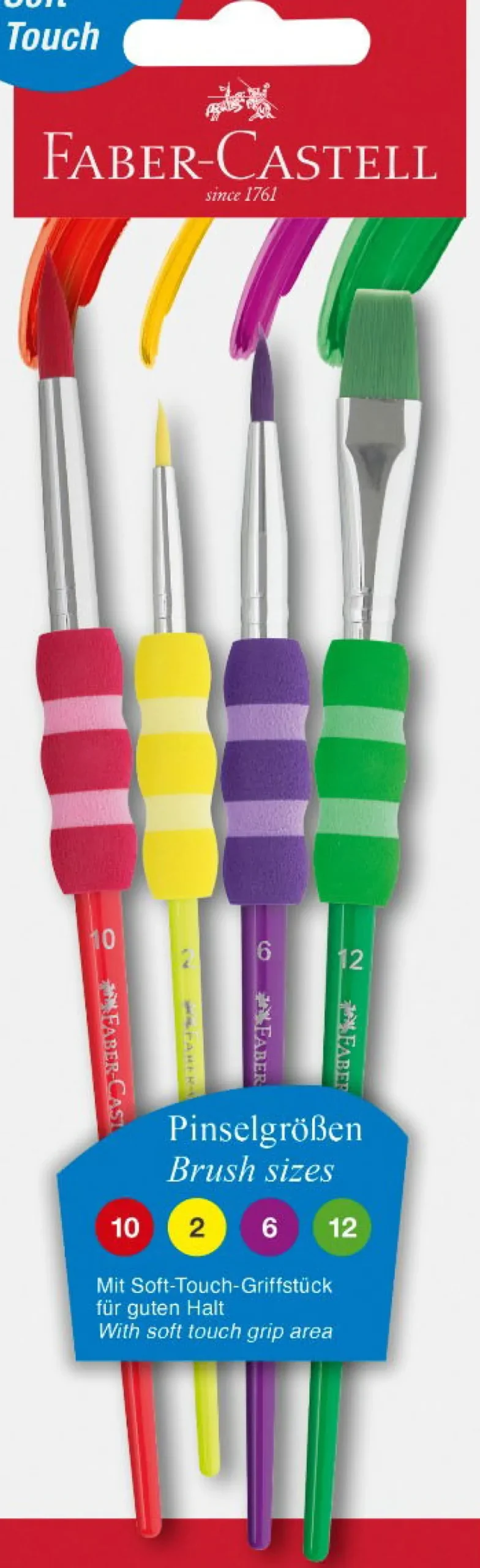 Penselsaet M. Godt Greb, 4 Stk/4 Str.