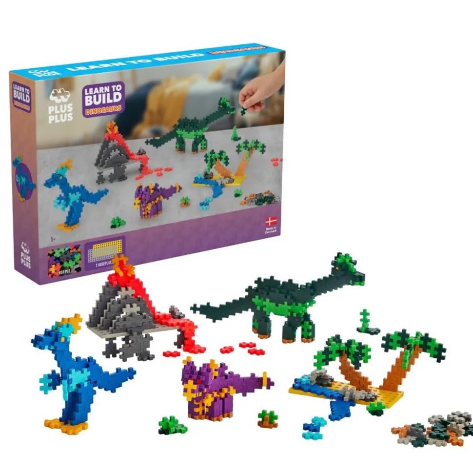 Plus-Plus - Lær At Bygge Dinosaurer, 600 Stk
