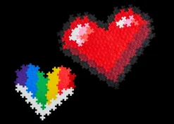 Plus-Plus - Puzzle By Number, Hjerter 250 Stk