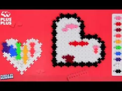 Plus-Plus - Puzzle By Number, Hjerter 250 Stk