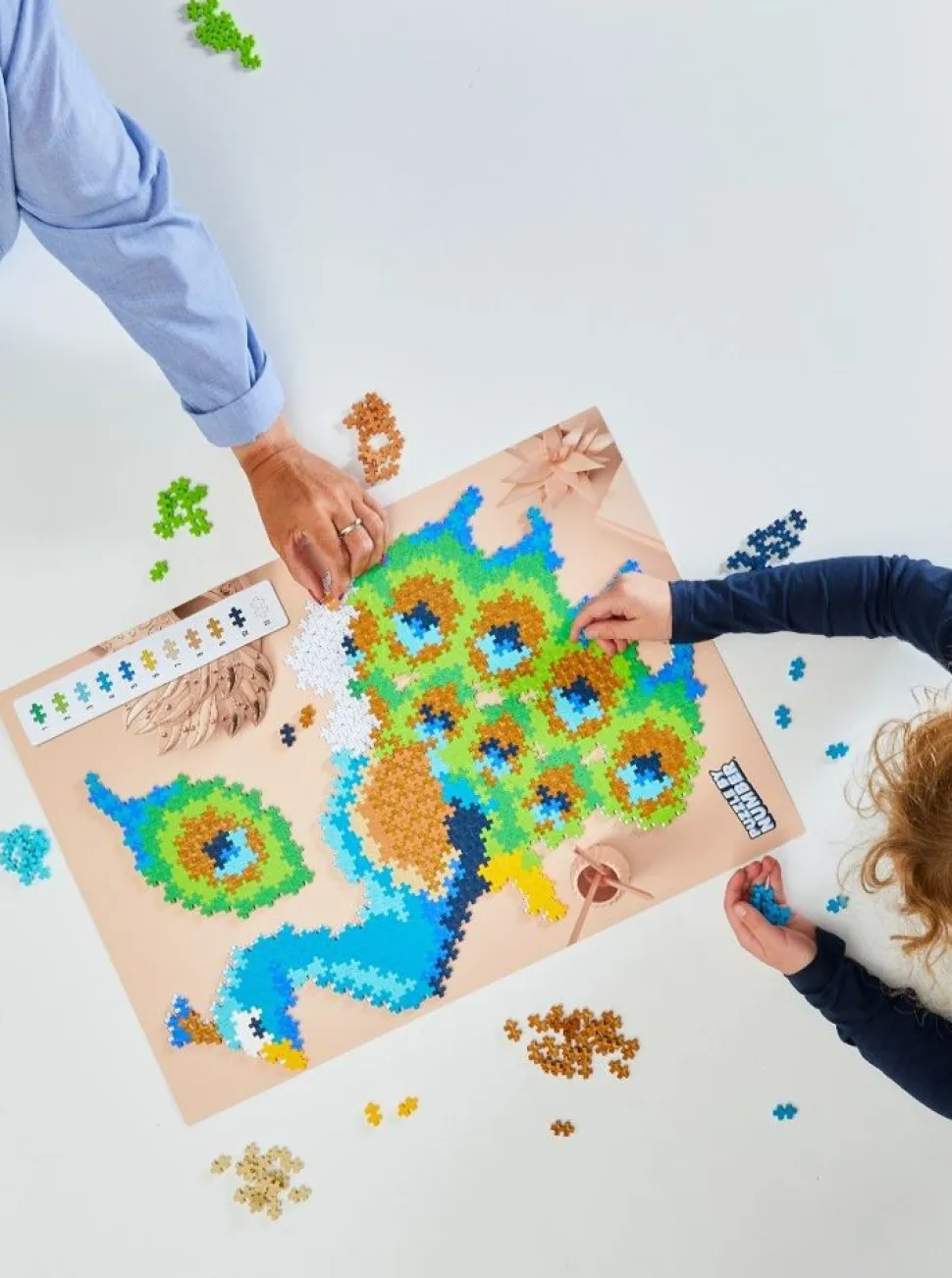 Plus-Plus - Puzzle By Number, Pafugl 800 Stk