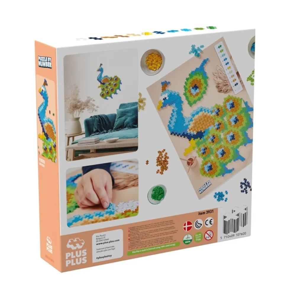 Plus-Plus - Puzzle By Number, Pafugl 800 Stk
