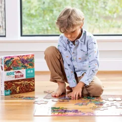 Puslespil M. 48 Brk. - Over/Under - Dino World