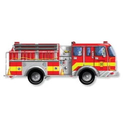 Puslespil Til Gulv - 24 Brikker Brandbil