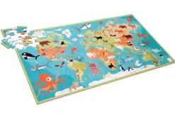 Puslespil Til Gulv, 100 Brikker - Verdens Dyr