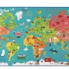 Puslespil Til Gulv - Verdenskort, 150 Brikker