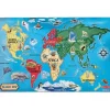 Puslespil Til Gulv - Verdenskort Med Dyr