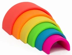 Regnbue I Silikone - Neon, 6 Dele