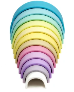 Regnbue I Silikone - Pastel, 12 Dele