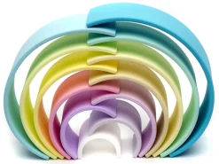 Regnbue I Silikone - Pastel, 12 Dele