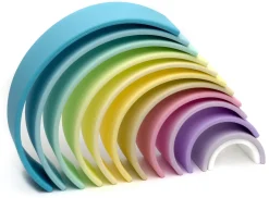 Regnbue I Silikone - Pastel, 12 Dele