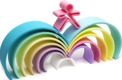 Regnbue I Silikone - Pastel, 12 Dele