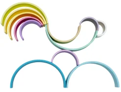 Regnbue I Silikone - Pastel, 12 Dele