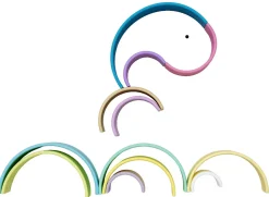 Regnbue I Silikone - Pastel, 12 Dele