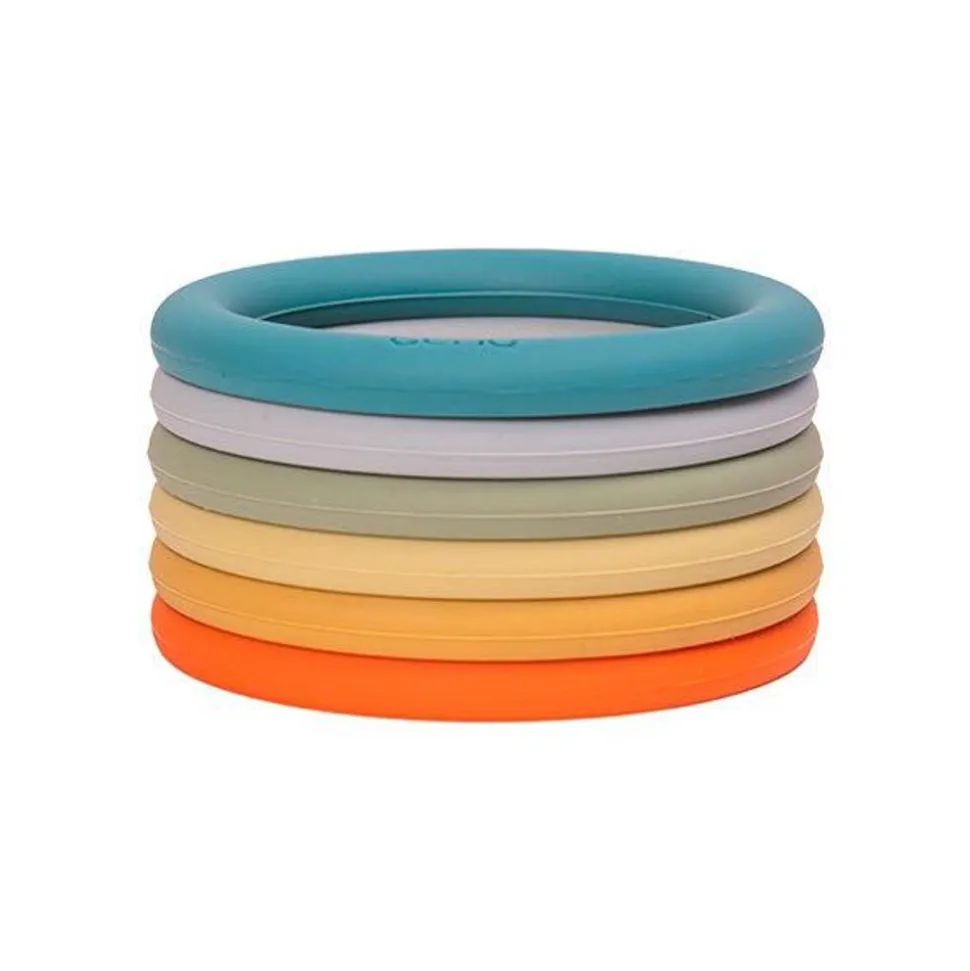 Sanseringe I Silikone - Natur, 6 Stk