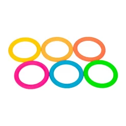 Sanseringe I Silikone - Neon, 6 Stk