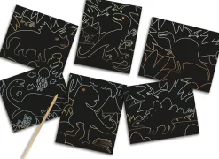 Scratch Kort - Glow In The Dark Dinosaurer