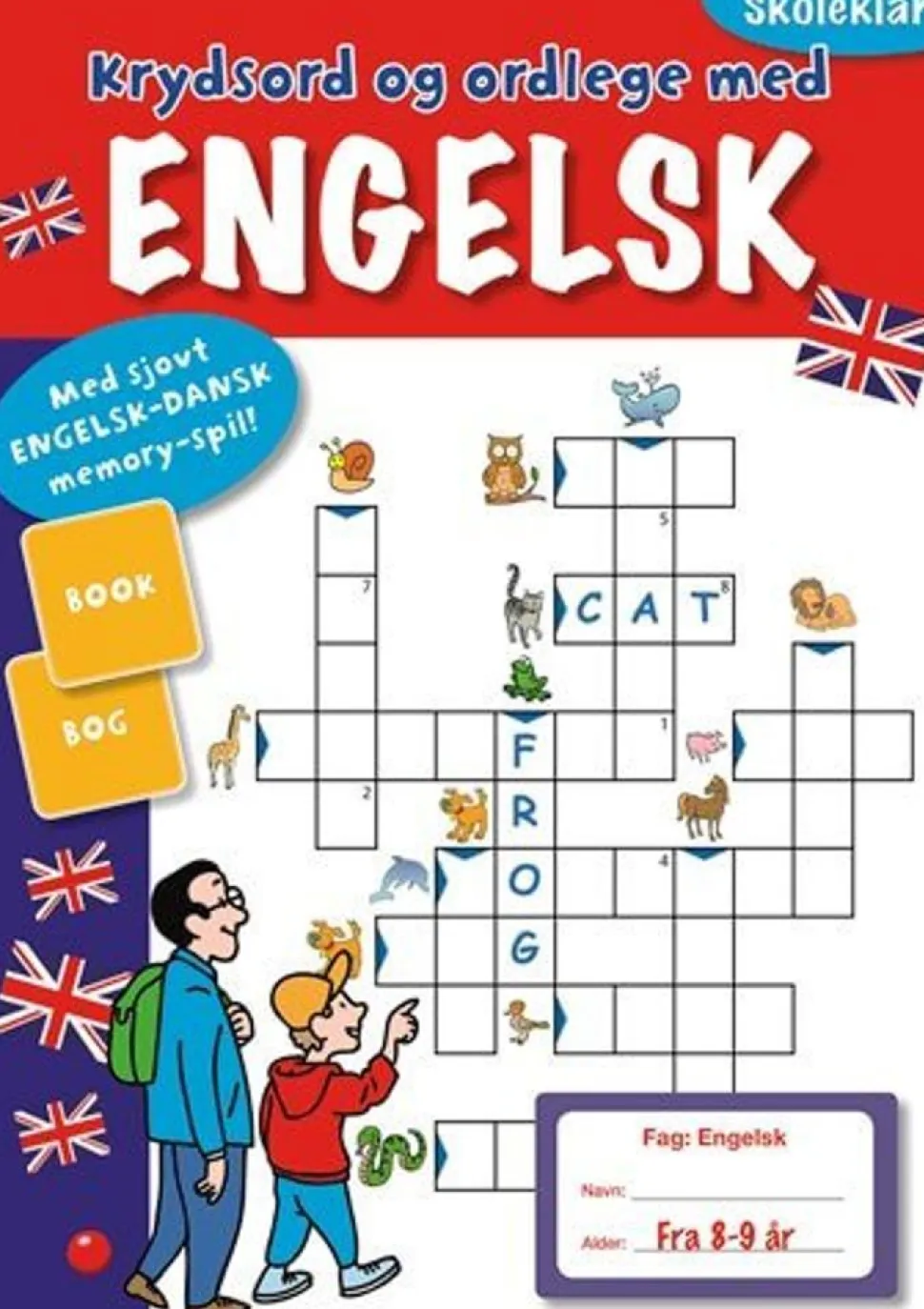 Skoleklar: Krydsord Og Ordlege Med Engelsk