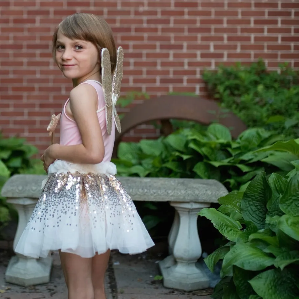 Skort & Vinger - Guldpailletter, Str. 3-6 Ar