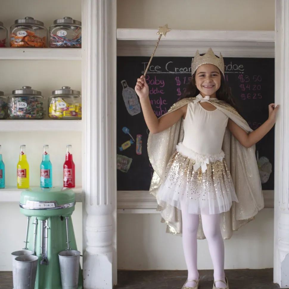 Skort & Vinger - Guldpailletter, Str. 3-6 Ar