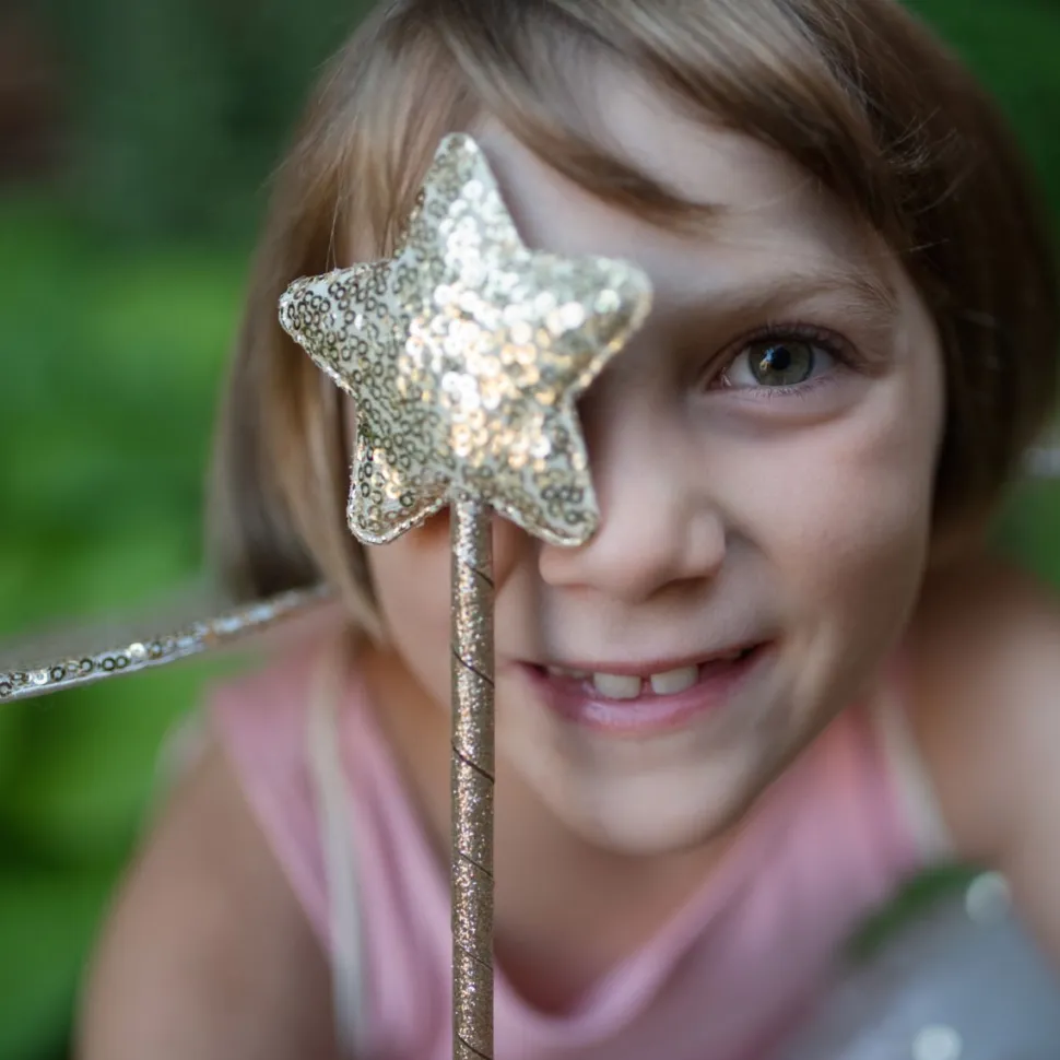 Skort & Vinger - Guldpailletter, Str. 3-6 Ar