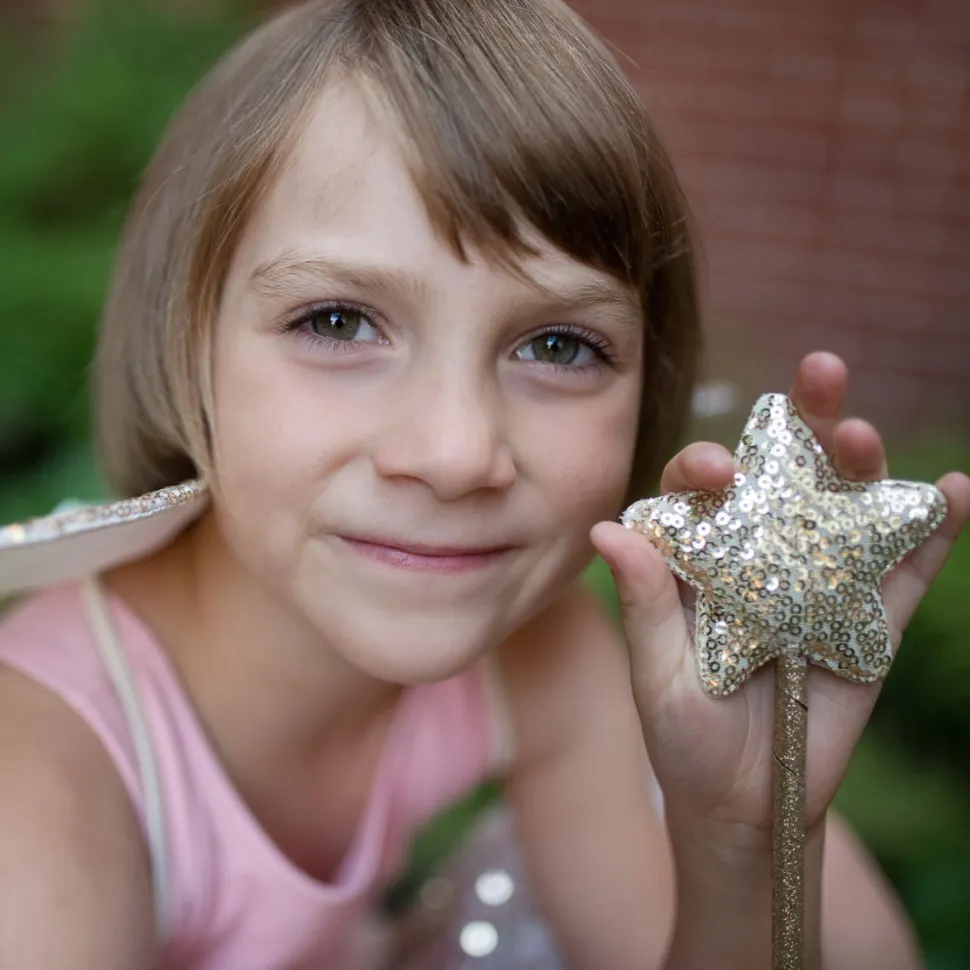 Skort & Vinger - Guldpailletter, Str. 3-6 Ar