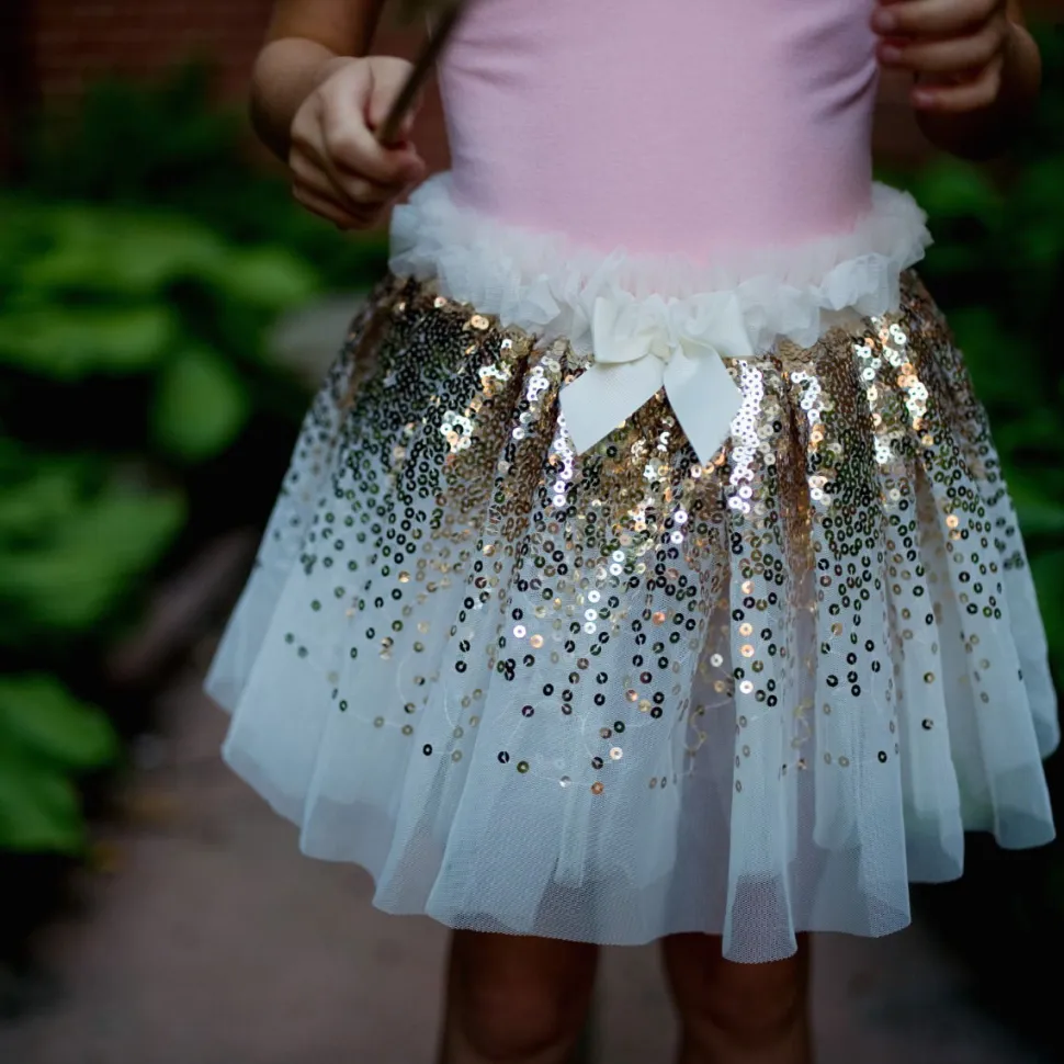 Skort & Vinger - Guldpailletter, Str. 3-6 Ar