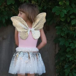 Skort & Vinger - Guldpailletter, Str. 3-6 Ar