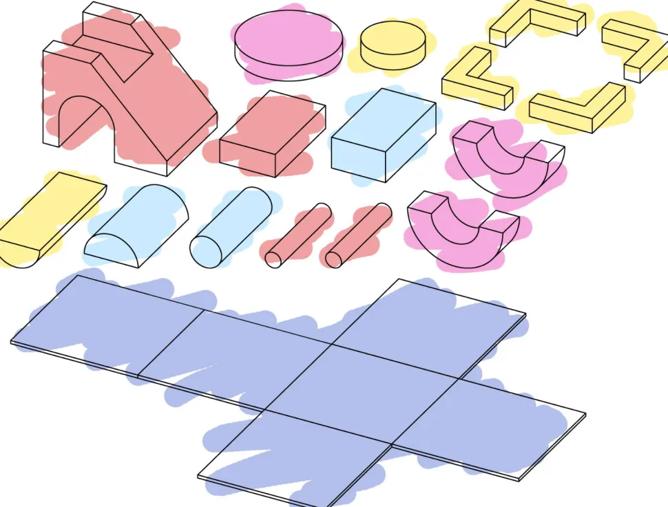 Skummobel - Gymnastikkube 3-7 Ar