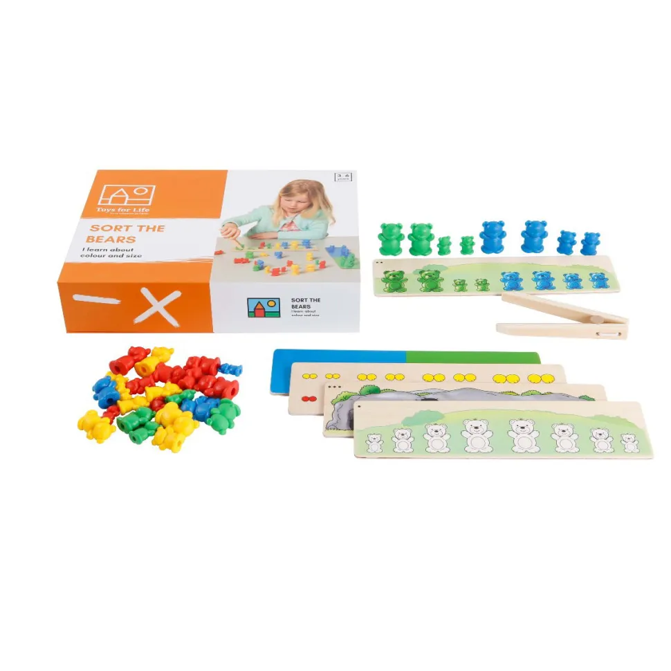 Sorter Bjornene - Lær Om Farve Og Storrelse