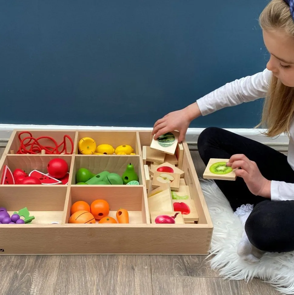 Sorteringsbakke Af Trae, 7 Rum