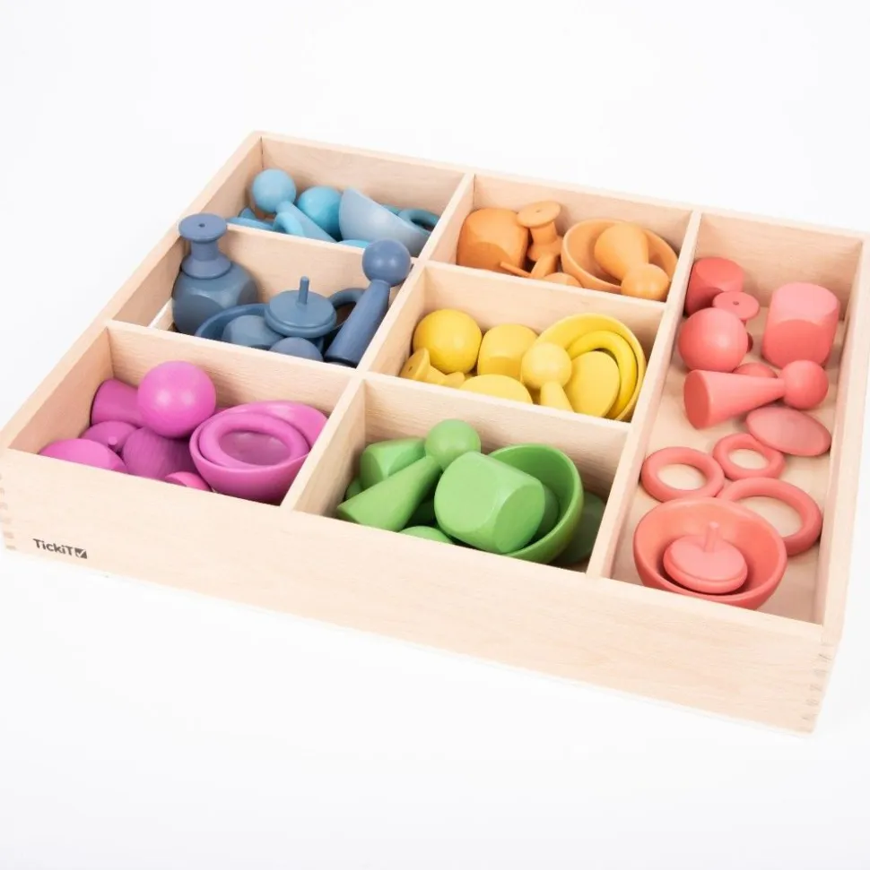 Sorteringsbakke Af Trae, 7 Rum