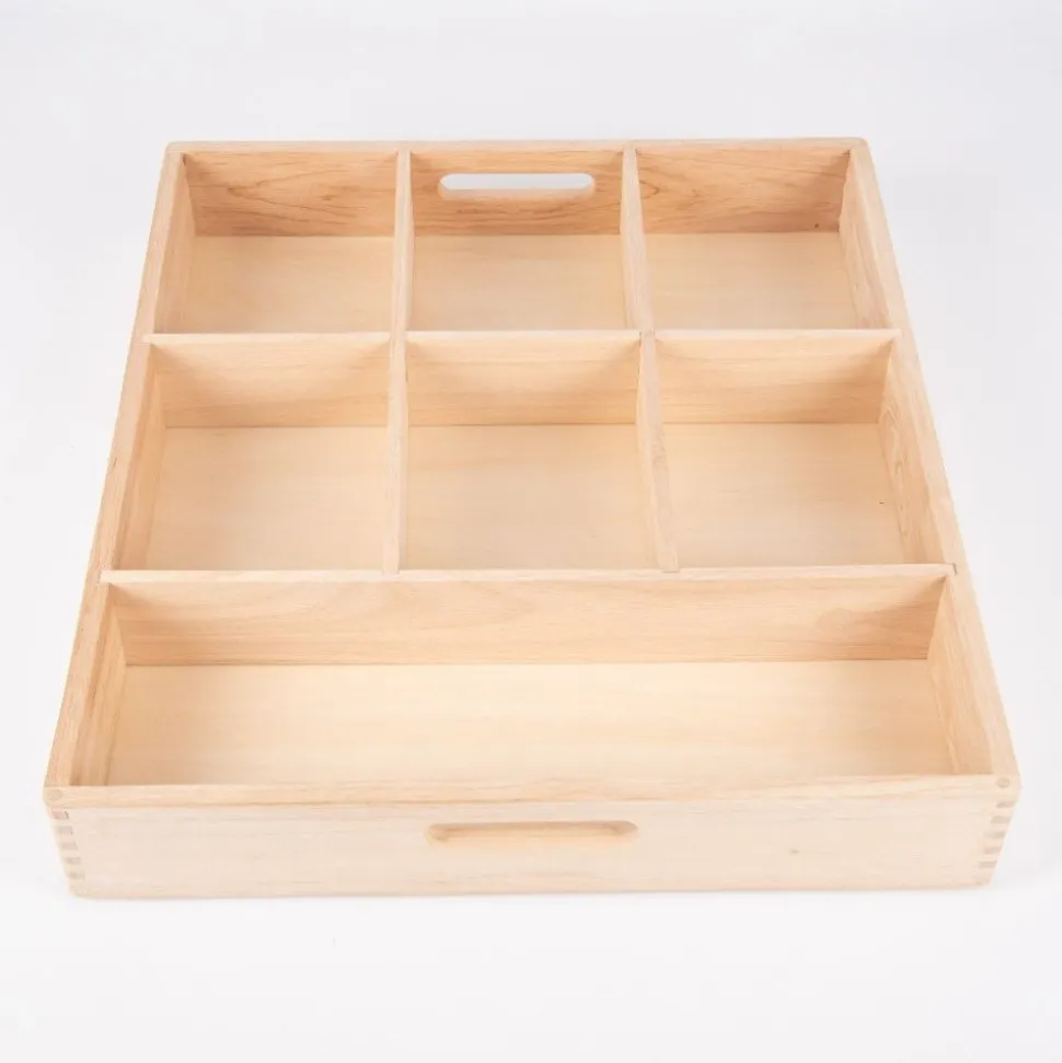 Sorteringsbakke Af Trae, 7 Rum