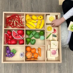 Sorteringsbakke Af Trae, 7 Rum