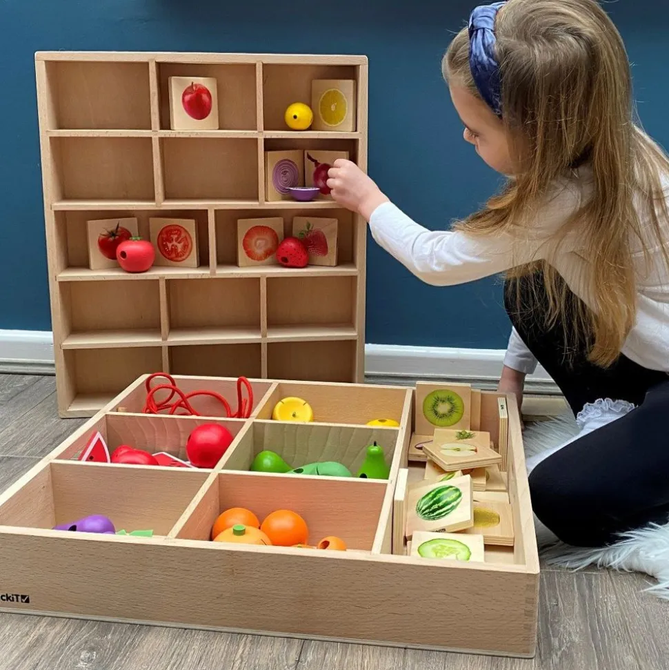 Sorteringsbakke Af Trae, 7 Rum