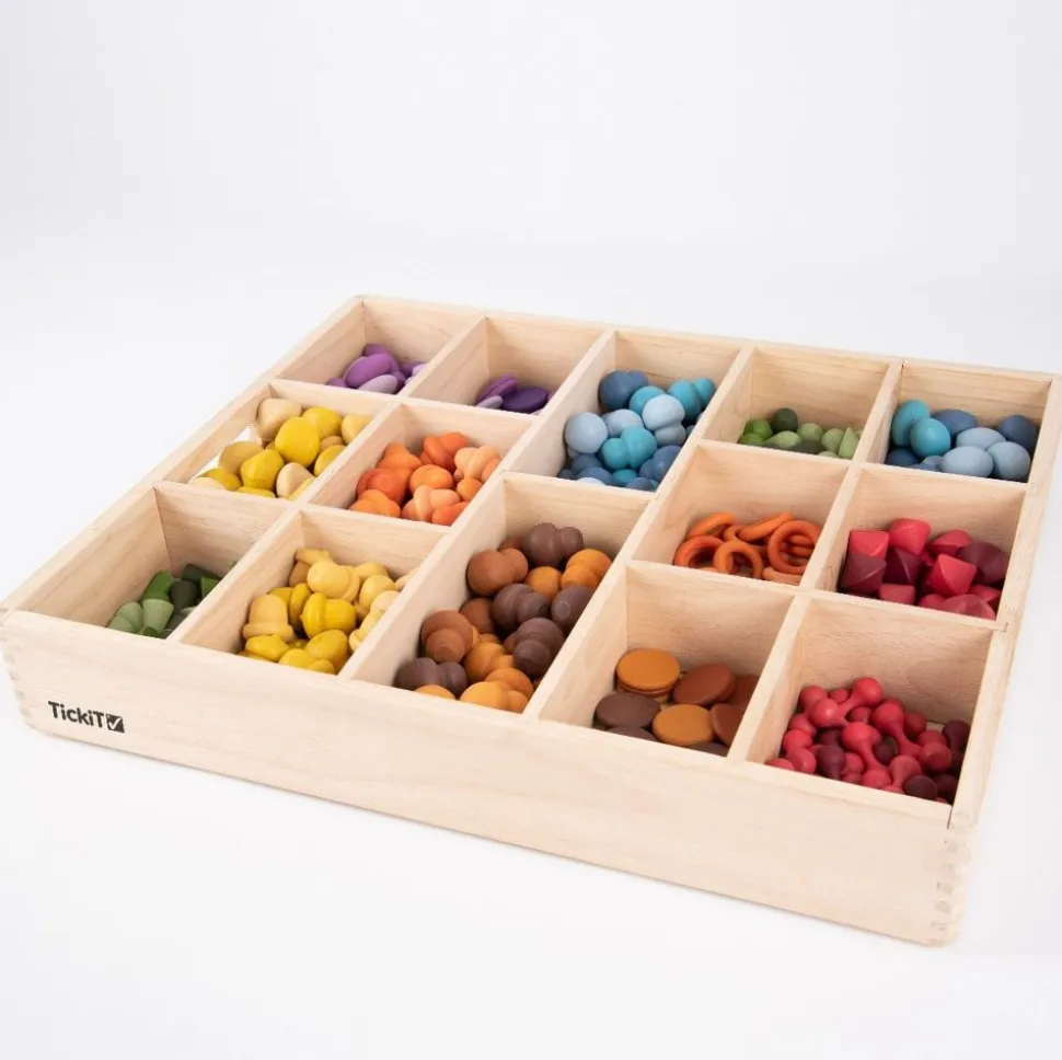 Sorteringsbakke Af Trae, 14 Rum