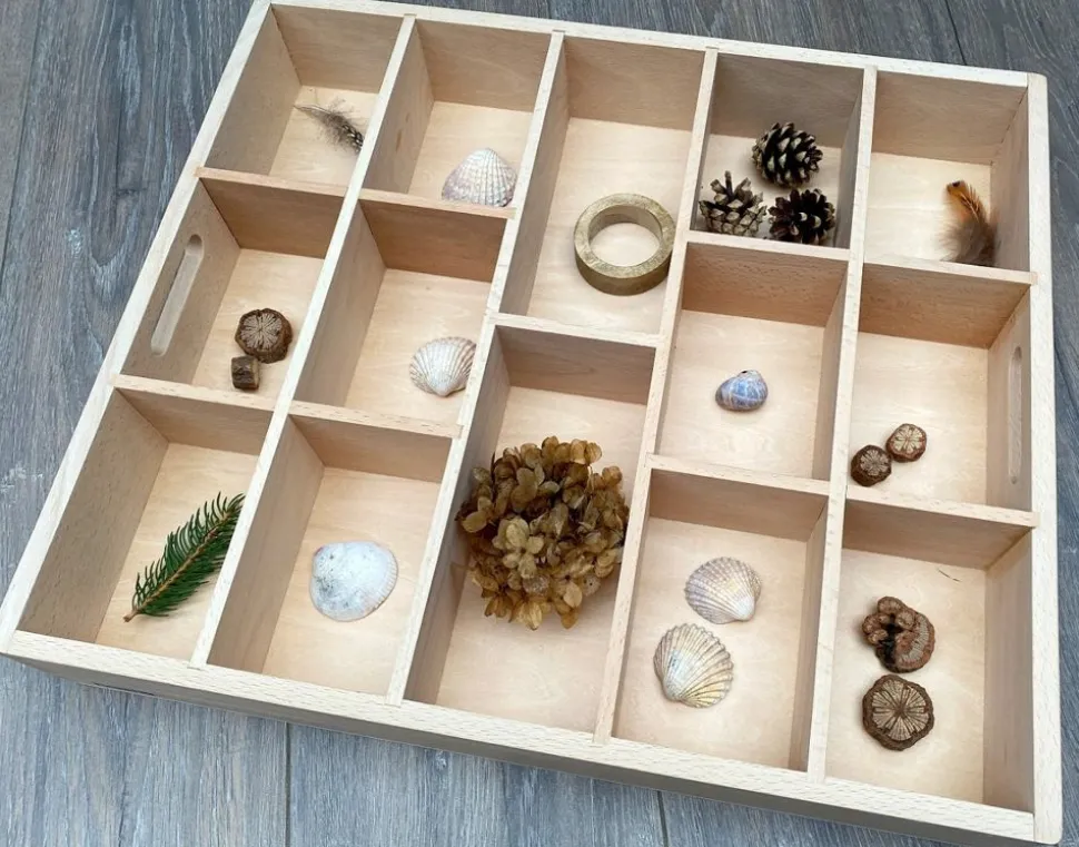 Sorteringsbakke Af Trae, 14 Rum