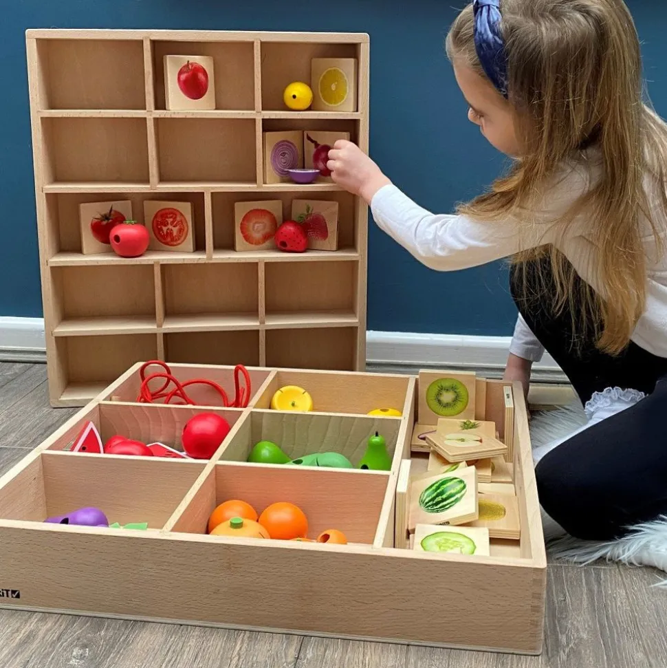 Sorteringsbakke Af Trae, 14 Rum