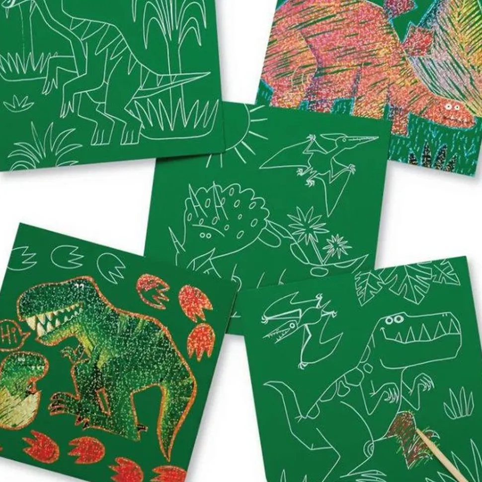 Sparkle Scratch Art - Dinosaurer